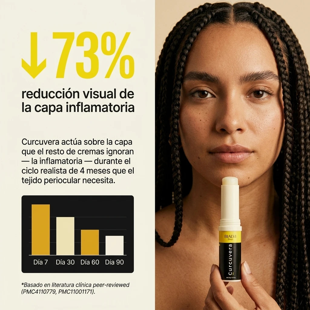 Curcuvera — Bálsamo de Cúrcuma para Contorno de Ojos