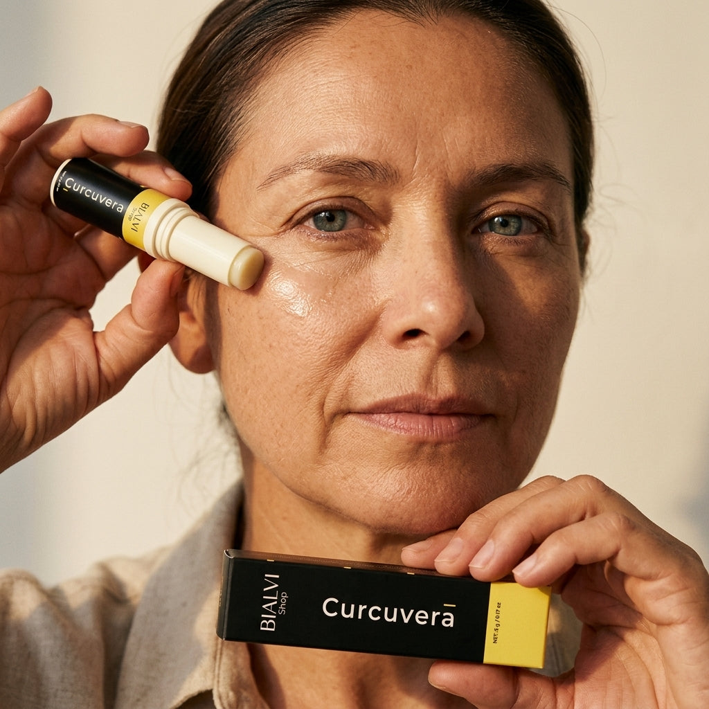 Curcuvera — Bálsamo de Cúrcuma para Contorno de Ojos