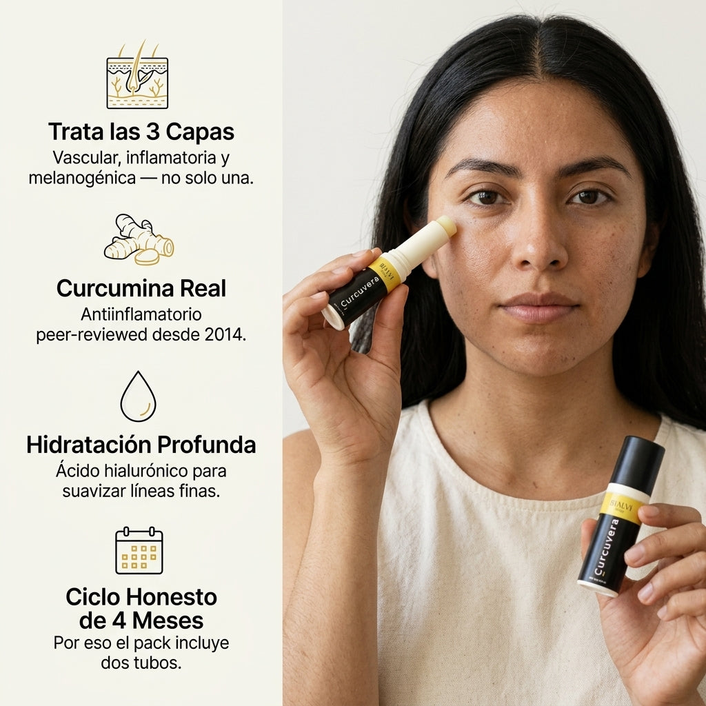 Curcuvera — Bálsamo de Cúrcuma para Contorno de Ojos