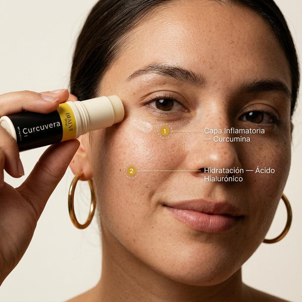 Curcuvera — Bálsamo de Cúrcuma para Contorno de Ojos