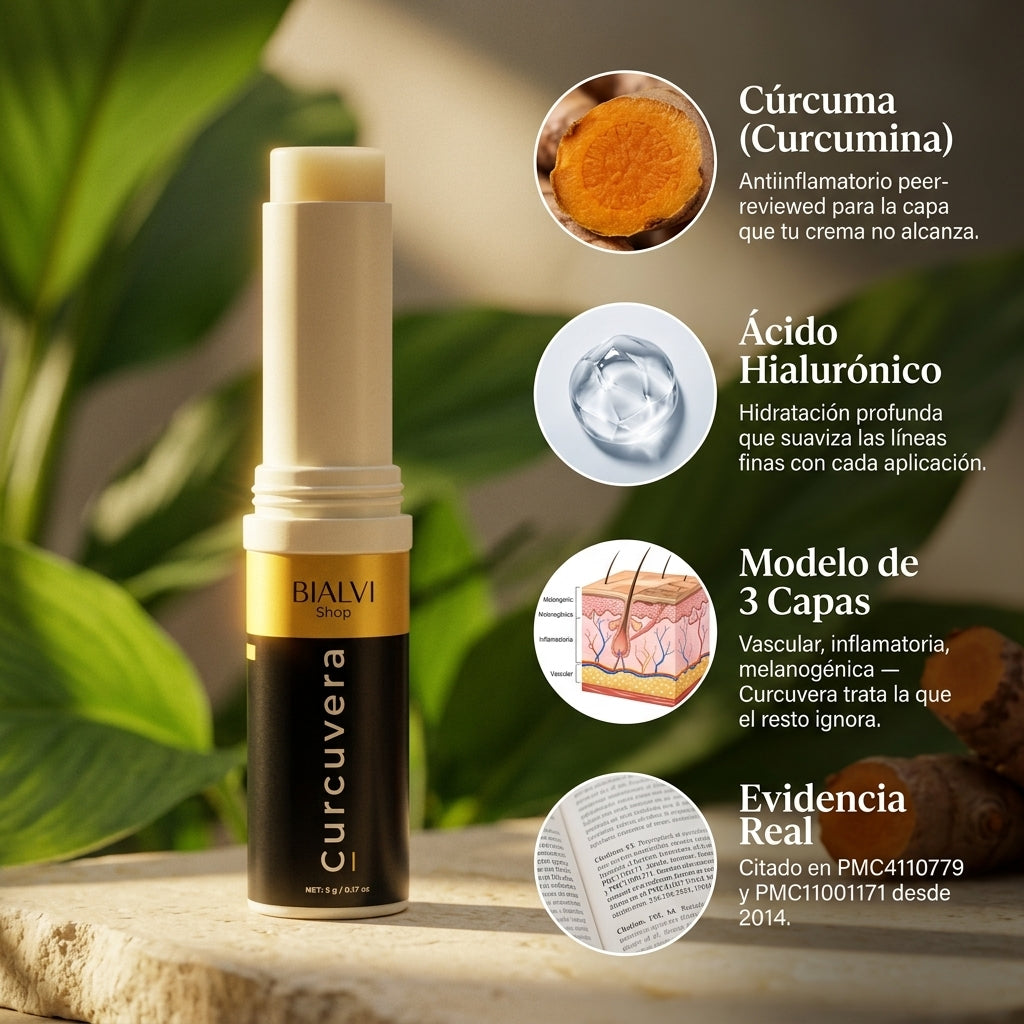 Curcuvera — Bálsamo de Cúrcuma para Contorno de Ojos
