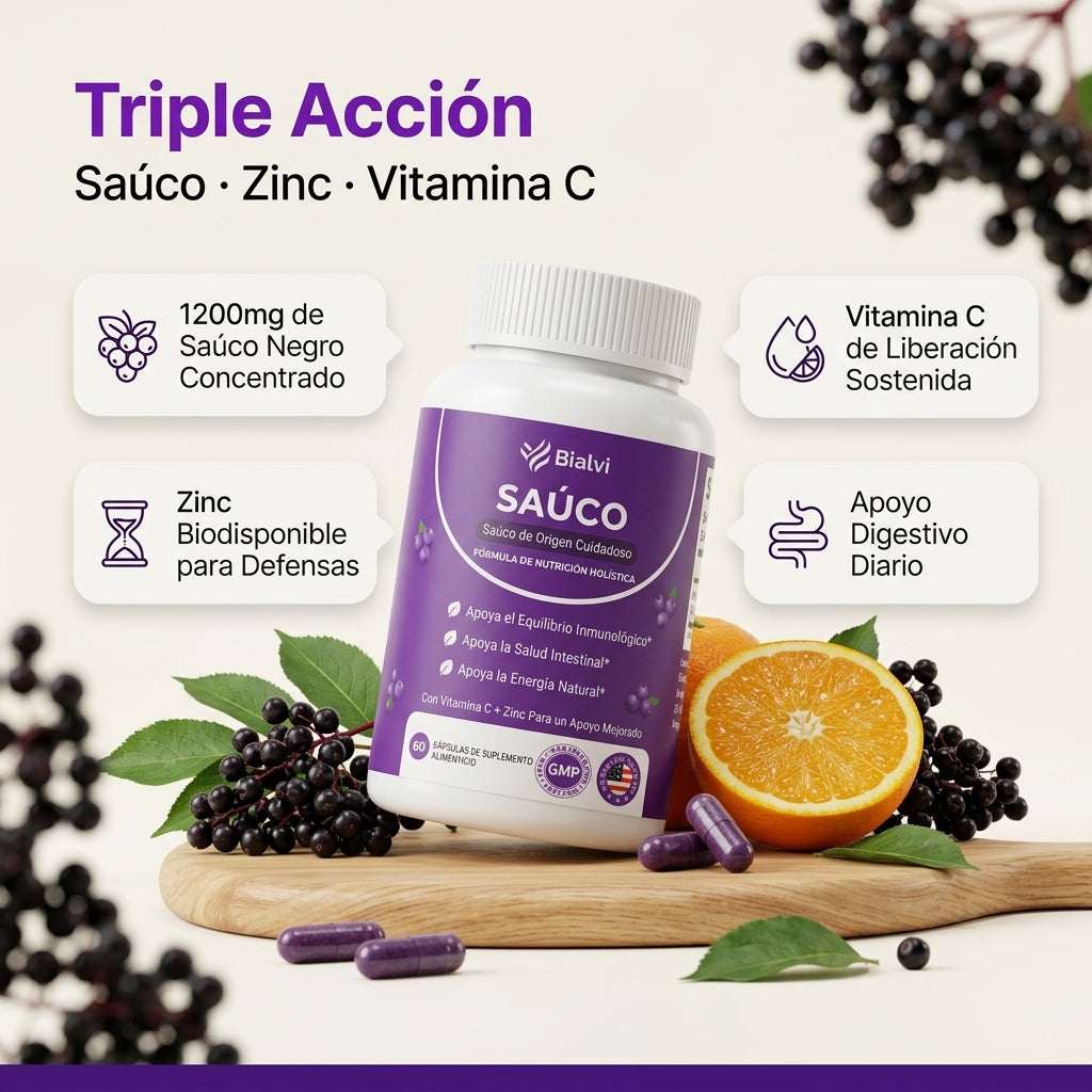 Bialvi - Bienestar intestinal con saúco, zinc y vitamina C