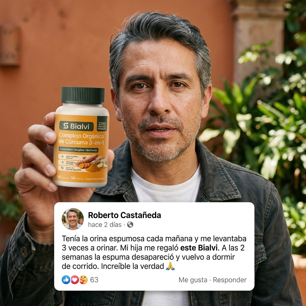 Complejo Renal de Cúrcuma 3 en 1: Limpia tus Filtros y Calma la Urgencia