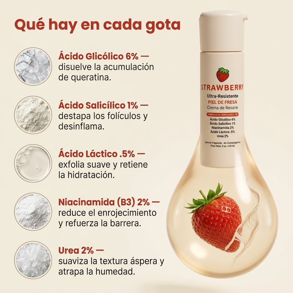 Strawberry - Crema Renovadora Triple Ácido + B3