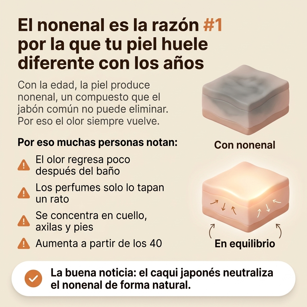 El nonenal, la razón #1 del olor de la edad