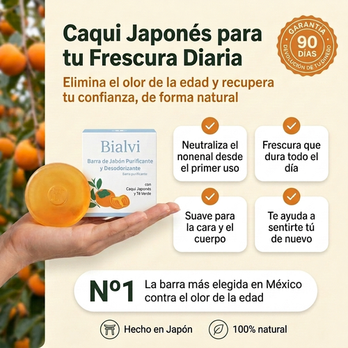 Caqui japonés para tu frescura diaria — Nº1 en México, garantía 90 días