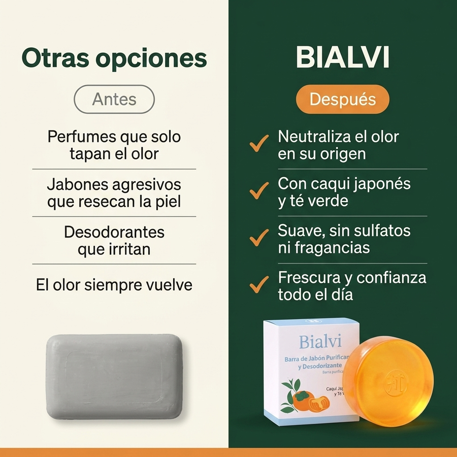 Otras opciones vs Bialvi — antes y después